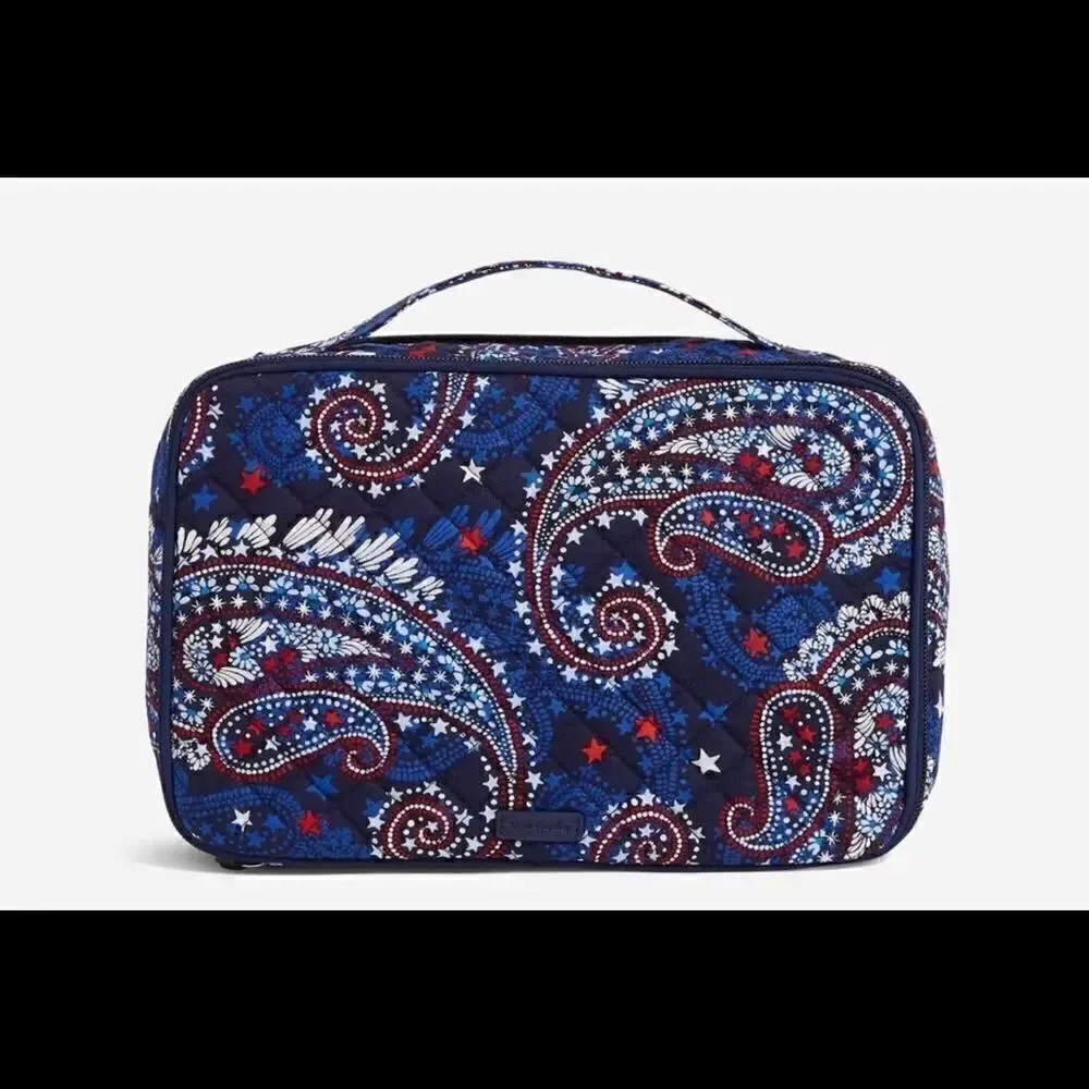 Vera Bradley Large Blush & Brush Case - Fireworks Paisley in Signature …